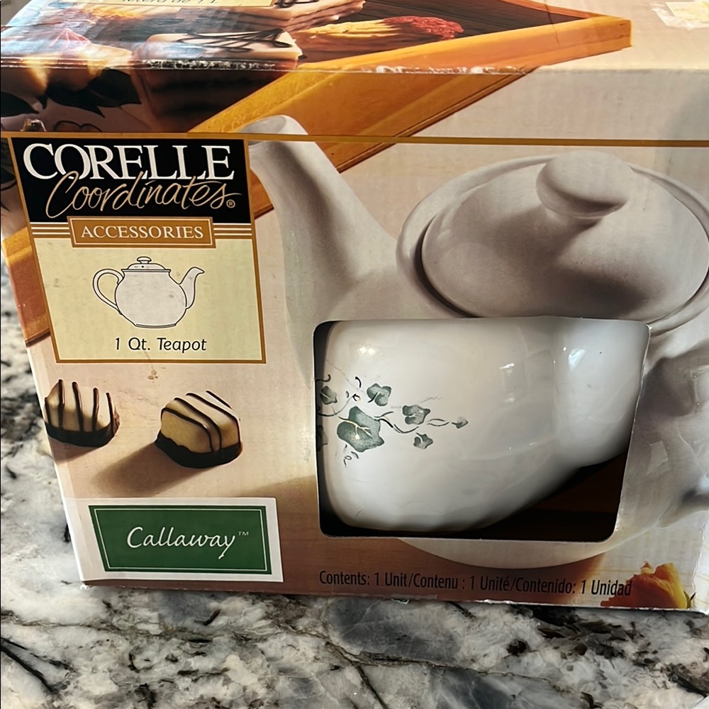 Corelle Callaway White Teapot